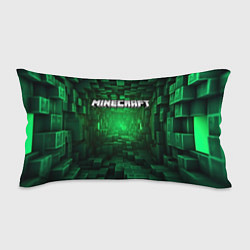 Подушка-антистресс Minecraft logo зеленые плитки, цвет: 3D-принт