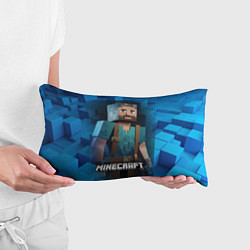 Подушка-антистресс Minecraft персонаж синий фон, цвет: 3D-принт — фото 2