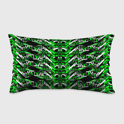 Подушка-антистресс Зелёно-белая техно броня, цвет: 3D-принт