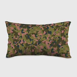Подушка-антистресс Камуфляжный паттерн зеленый с розовыми пятнами, цвет: 3D-принт