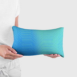 Подушка-антистресс Голубые градиентные линии, цвет: 3D-принт — фото 2