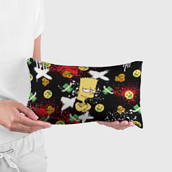 Подушка-антистресс Барт Симпсон на фоне баксов, цвет: 3D-принт — фото 2