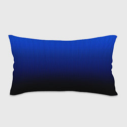 Подушка-антистресс Полосатый градиент сине-чёрный, цвет: 3D-принт