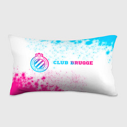 Подушка-антистресс Club Brugge neon gradient style по-горизонтали, цвет: 3D-принт