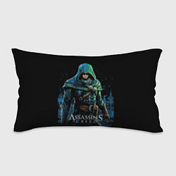 Подушка-антистресс Assassins creed персонаж нарисован на черном, цвет: 3D-принт