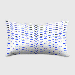 Подушка-антистресс Чёрные и синие полосы на белом фоне, цвет: 3D-принт