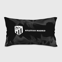 Подушка-антистресс Atletico Madrid sport на темном фоне по-горизонтал, цвет: 3D-принт