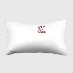 Подушка-антистресс Милый кот сидит улыбается с любовью, цвет: 3D-принт