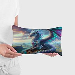 Подушка-антистресс Крылатый сказочный дракон - нейросеть, цвет: 3D-принт — фото 2