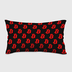 Подушка-антистресс Bitcoin red logo money, цвет: 3D-принт