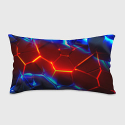 Подушка-антистресс Красные плиты с ярким светом, цвет: 3D-принт