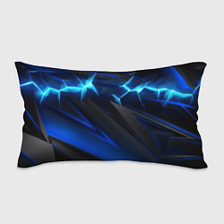 Подушка-антистресс Абстракция синяя из градиента и линий, цвет: 3D-принт