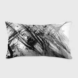 Подушка-антистресс Серый абстрактный серо-черный шрих, цвет: 3D-принт
