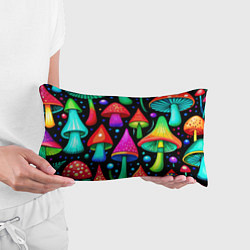 Подушка-антистресс Неоновые мухоморы в горошек, цвет: 3D-принт — фото 2