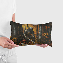 Подушка-антистресс Воин в осеннем лесу, цвет: 3D-принт — фото 2