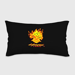 Подушка-антистресс Cyberpunk 2077 fire logo, цвет: 3D-принт