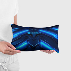 Подушка-антистресс Deadlock logo и синий неон, цвет: 3D-принт — фото 2