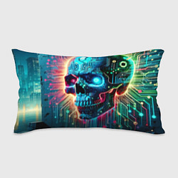 Подушка-антистресс Cool cyber skull - neon glow, цвет: 3D-принт