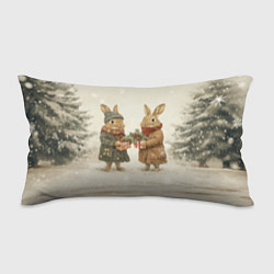 Подушка-антистресс Зайчата идут на новый год