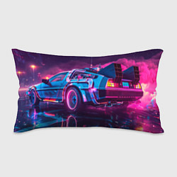 Подушка-антистресс Delorean - back to the future neon, цвет: 3D-принт