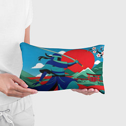 Подушка-антистресс Яркий самурай, цвет: 3D-принт — фото 2