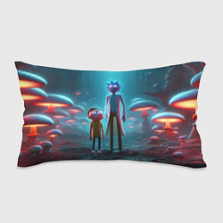 Подушка-антистресс Морти и Рик в сказочном неоновом грибном лесу, цвет: 3D-принт
