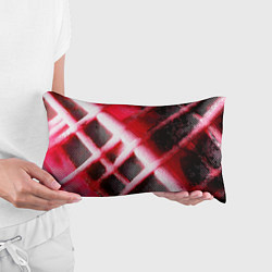 Подушка-антистресс Красная сеть на чёрном фоне, цвет: 3D-принт — фото 2