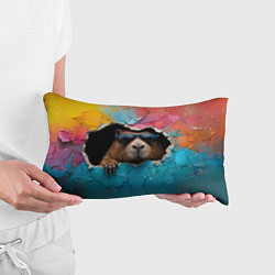 Подушка-антистресс Капибара в стене, цвет: 3D-принт — фото 2