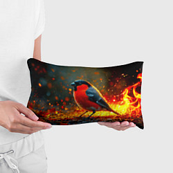 Подушка-антистресс Снегирь в огне, цвет: 3D-принт — фото 2