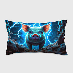 Подушка-антистресс Свинья и разряды молний, цвет: 3D-принт