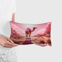 Подушка-антистресс Верблюд в розовой пустыне, цвет: 3D-принт — фото 2
