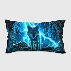 Подушка-антистресс Волк в разрядах молнии, цвет: 3D-принт