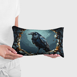 Подушка-антистресс Черный ворон на черном, цвет: 3D-принт — фото 2