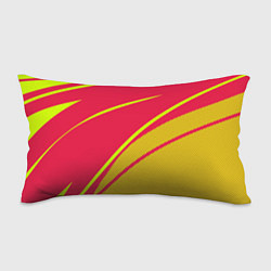 Подушка-антистресс Красно-розовый с салатовым точечный, цвет: 3D-принт