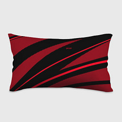 Подушка-антистресс Sport чёрный и красный полосы, цвет: 3D-принт