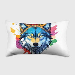 Подушка-антистресс Волк яркий арт, цвет: 3D-принт