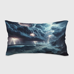 Подушка-антистресс Шторм на море - сверкание молний, цвет: 3D-принт