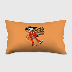 Подушка-антистресс Блюз музыка - скелет с гитарой, цвет: 3D-принт