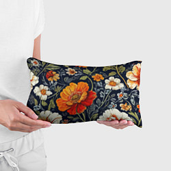Подушка-антистресс Маки и пионы старинный паттерн, цвет: 3D-принт — фото 2