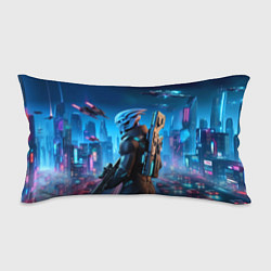 Подушка-антистресс Mass Effect - neon glow fantastic, цвет: 3D-принт