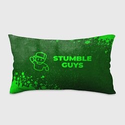 Подушка-антистресс Stumble Guys - green gradient по-горизонтали, цвет: 3D-принт