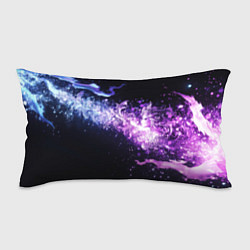 Подушка-антистресс Фиолетово-синяя абстрактная волна, цвет: 3D-принт