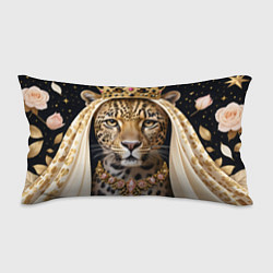 Подушка-антистресс Леопард с короной, цвет: 3D-принт