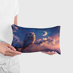 Подушка-антистресс Сова на фоне ночного неба, цвет: 3D-принт — фото 2