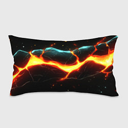 Подушка-антистресс Лава в черной текстуре, цвет: 3D-принт