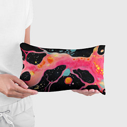 Подушка-антистресс Розовая текстура в черном, цвет: 3D-принт — фото 2