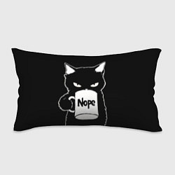 Подушка-антистресс Angry black cat nope, цвет: 3D-принт