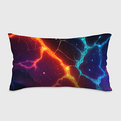 Подушка-антистресс Сине-оранжевые молнии текстура, цвет: 3D-принт