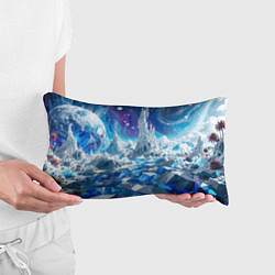 Подушка-антистресс Космический фантастический пейзаж, цвет: 3D-принт — фото 2