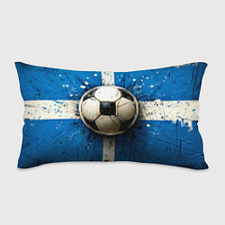 Подушка-антистресс Футбольный мяч на синем, цвет: 3D-принт